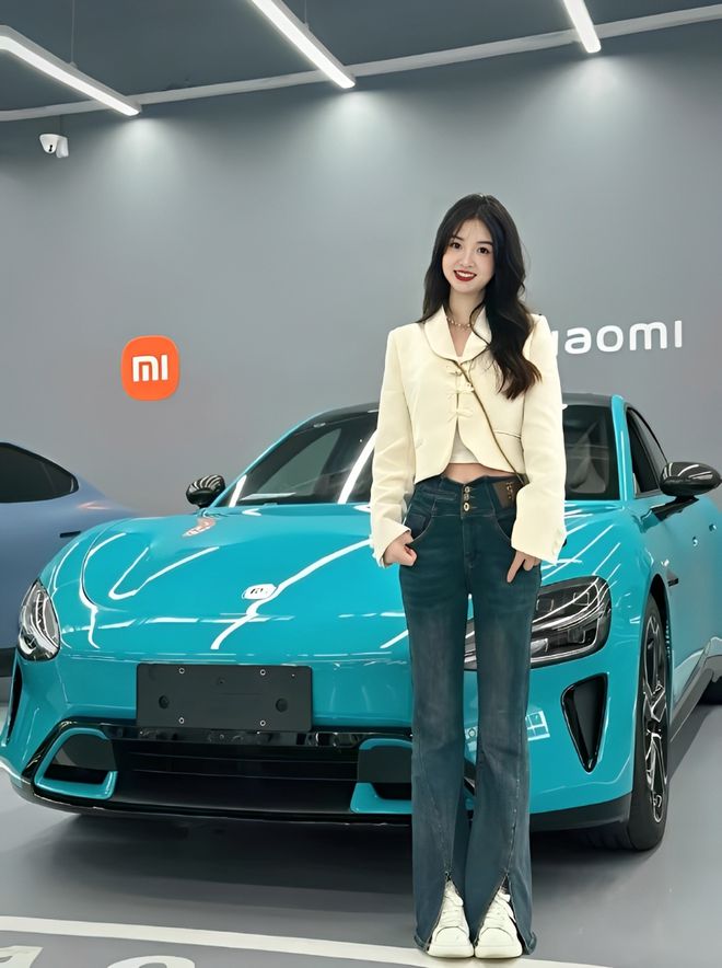 量都这么高的吗？仙女也就长这样吧pg电子小米SU7的美女车主质(图4)